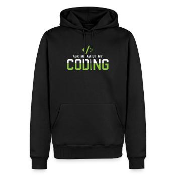 Hacking Programmer Hacker Code Coding Cadeau - Sweat à capuche Premium bio Homme - noir - Devant - Nico (187cm)