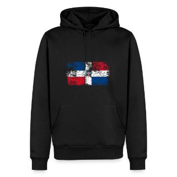 Dominican Republic Flag Dom Rep Flag Travel - Men’s Premium Organic Hoodie - black - Front - Nico (187cm)