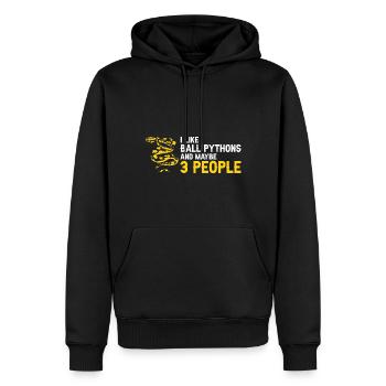 King python design pour les amateurs de serpents - Sweat à capuche Premium bio Homme - noir - Devant - Nico (187cm)