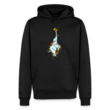 elefant klecks Zirkus Kunststück Balance künstler - Männer Premium Bio Hoodie - Schwarz - Vorne - Nico (187cm)