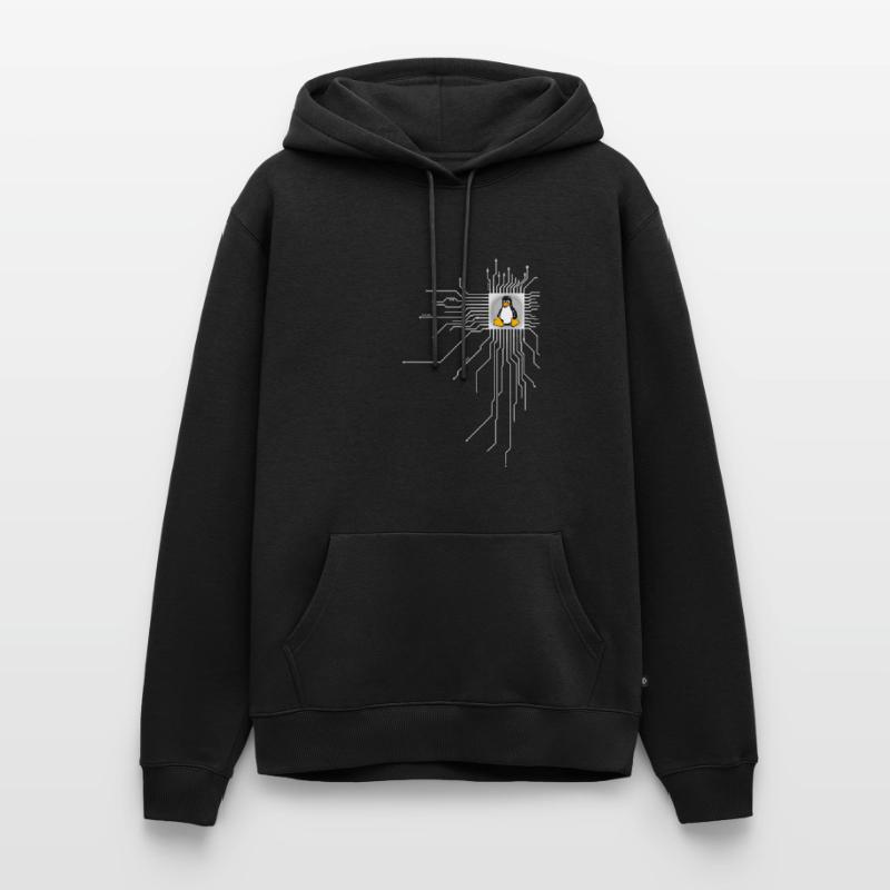 platine Pinguin Core Herz Computer pc Nerd program Männer Premium Bio Hoodie