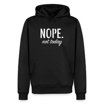 Non. Pas aujourd'hui - Sweat à capuche Premium bio Homme - noir - Devant - Nico (187cm)