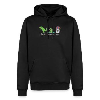 Géologie des dinosaures Physique Chimie Evolution - Sweat à capuche Premium bio Homme - noir - Devant - Nico (187cm)