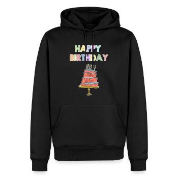 Happy Birthday Shirt Kinder - Männer Premium Bio Hoodie - Schwarz - Vorne - Nico (187cm)