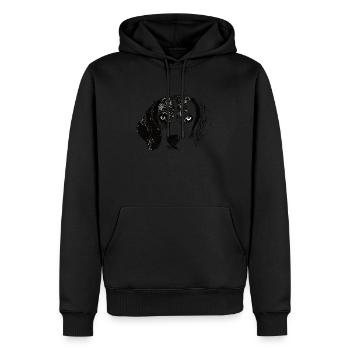 Beagle - Männer Premium Bio Hoodie - Schwarz - Vorne - Nico (187cm)