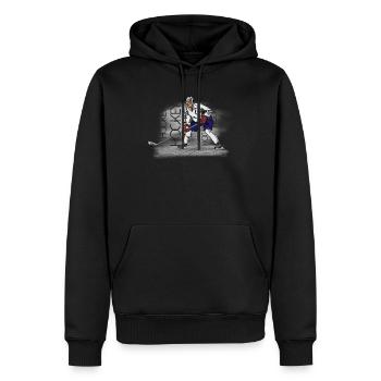 hockey - Sweat à capuche Premium bio Homme - noir - Devant - Nico (187cm)