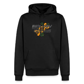 Biologie Genetik Logo Druck - Männer Premium Bio Hoodie - Schwarz - Vorne - Nico (187cm)