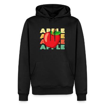 Pop Art Apple Illustration - Men’s Premium Organic Hoodie - black - Front - Nico (187cm)