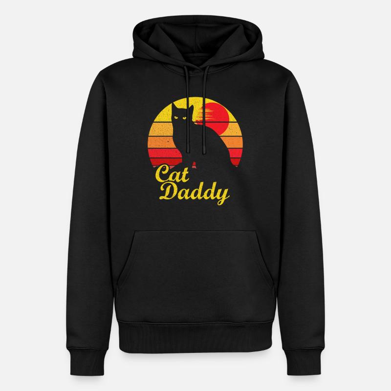 Cat Daddy Best Cat Dad - Sweat à capuche Premium bio Homme - noir