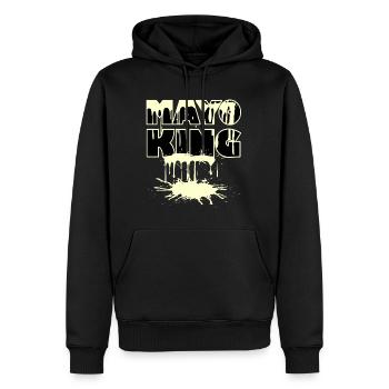 Mayo King - Mayonnaise spilled - Men’s Premium Organic Hoodie - black - Front - Nico (187cm)