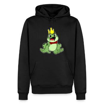 Couronne de grenouille - Sweat à capuche Premium bio Homme - noir - Devant - Nico (187cm)