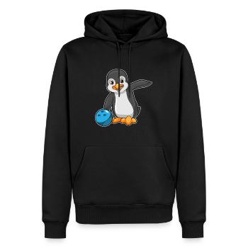 Penguin Bowling Boule de bowling - Sweat à capuche Premium bio Homme - noir - Devant - Nico (187cm)