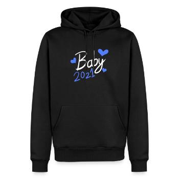 Bébé 2021 - Sweat à capuche Premium bio Homme - noir - Devant - Nico (187cm)