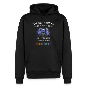 Ich schnarche nicht Zocken Gamer Konsole Zocker - Männer Premium Bio Hoodie - Schwarz - Vorne - Nico (187cm)