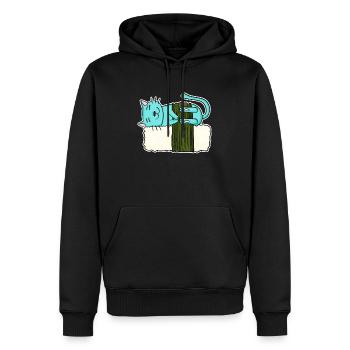 Katze Sushi Japanisch Essen Japan Katzenliebe - Männer Premium Bio Hoodie - Schwarz - Vorne - Nico (187cm)