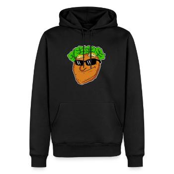 Cool escalopes avec lunettes de soleil - Sweat à capuche Premium bio Homme - noir - Devant - Nico (187cm)