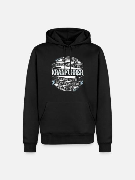 Kranführer - Männer Premium Bio Hoodie - Schwarz