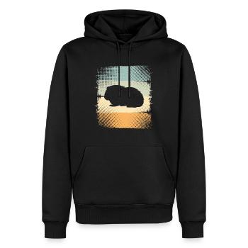Cobayes - Sweat à capuche Premium bio Homme - noir - Devant - Nico (187cm)