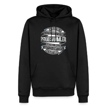 Pfandsammler - Männer Premium Bio Hoodie - Schwarz - Vorne - Nico (187cm)