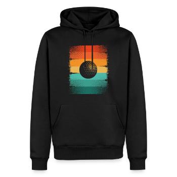 Golfball - Männer Premium Bio Hoodie - Schwarz - Vorne - Nico (187cm)