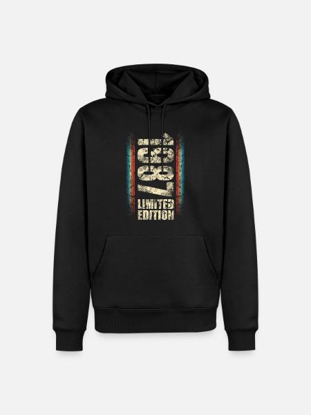1987 Geburtsjahr Baujahr Geboren 1987 Geburtstag - Männer Premium Bio Hoodie - Schwarz