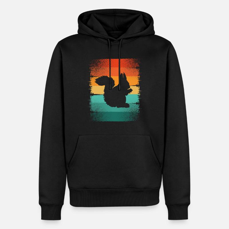 Eichhörnchen - Männer Premium Bio Hoodie - Schwarz