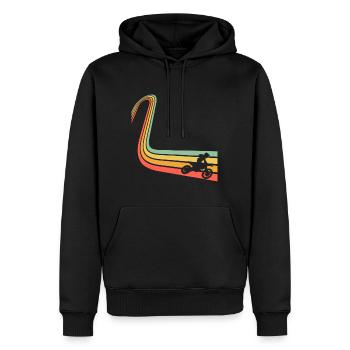 Motocross - Sweat à capuche Premium bio Homme - noir - Devant - Nico (187cm)