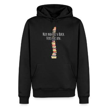 Nur Noch Ein Buch Versprochen Leseratte Bücherwurm - Männer Premium Bio Hoodie - Schwarz - Vorne - Nico (187cm)