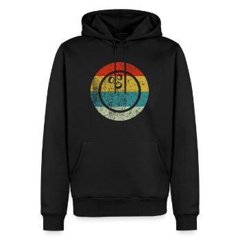 Retro Vintage Bowling - Männer Premium Bio Hoodie - Schwarz - Vorne - Nico (187cm)