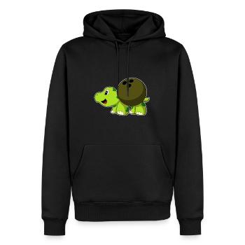 Tortue Bowling Boule de bowling - Sweat à capuche Premium bio Homme - noir - Devant - Nico (187cm)