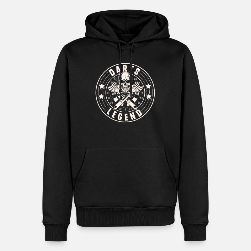 Fléchettes Fléchettes Fléchettes Joueurs de fléchettes - Sweat à capuche Premium bio Homme - noir