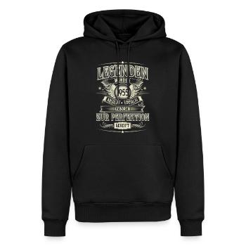 Jahrgang 1955 Geboren Geburtstag Legende - Männer Premium Bio Hoodie - Schwarz - Vorne - Nico (187cm)
