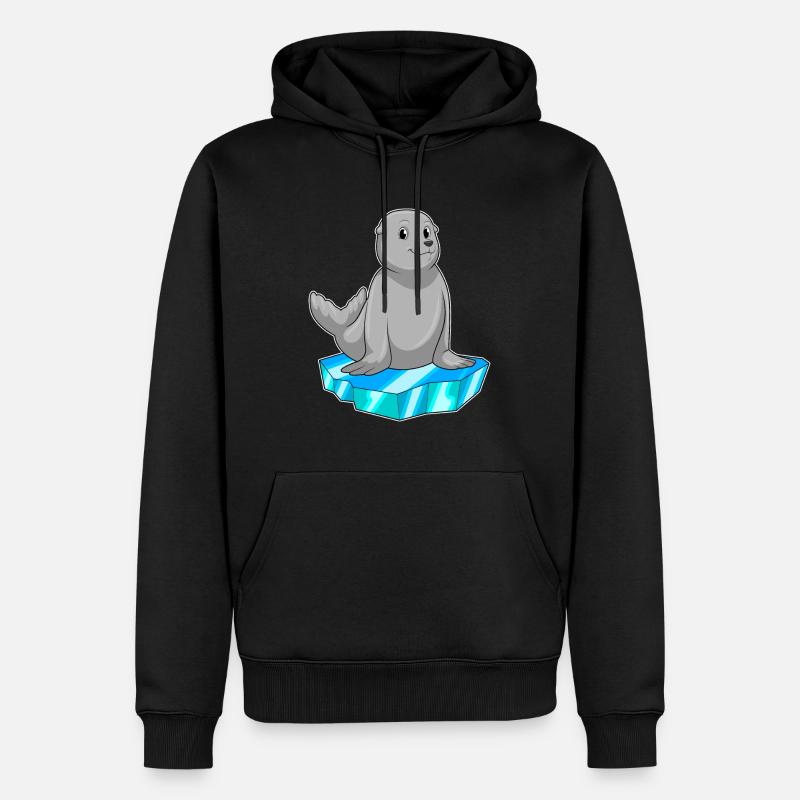 Sceller avec de la banquise - Sweat à capuche Premium bio Homme - noir