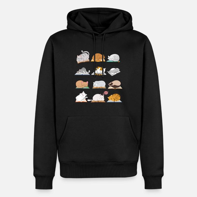 Collection de chats de lecture - Sweat à capuche Premium bio Homme - noir