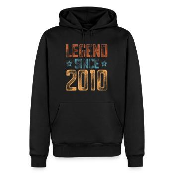 2010 Geboren Geburtsjahr Geburtstag - Männer Premium Bio Hoodie - Schwarz - Vorne - Nico (187cm)