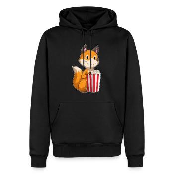 Fox Popcorn - Men’s Premium Organic Hoodie - black - Front - Nico (187cm)