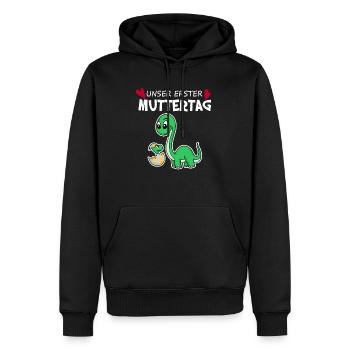 Muttertag - erster Muttertag Geschenk - Männer Premium Bio Hoodie - Schwarz - Vorne - Nico (187cm)