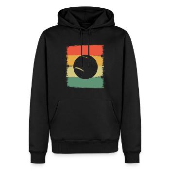 Balle de tennis - Sweat à capuche Premium bio Homme - noir - Devant - Nico (187cm)