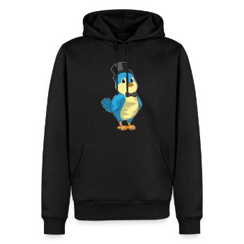 Mariage avec le chapeau haut-de-forme Bird Groom - Sweat à capuche Premium bio Homme - noir - Devant - Nico (187cm)