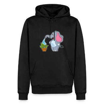 Elefant Gärtner Pflanze Garten - Männer Premium Bio Hoodie - Schwarz - Vorne - Nico (187cm)