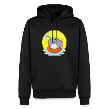 Elefant Schwimmen Schwimmring Sommer - Männer Premium Bio Hoodie - Schwarz - Vorne - Nico (187cm)