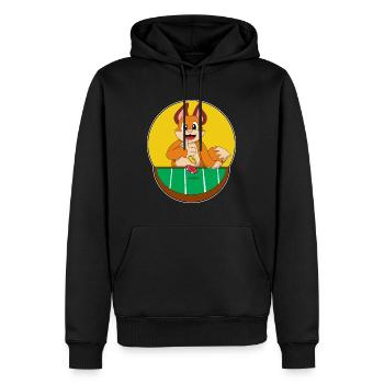 Jetons de poker Fox Poker - Sweat à capuche Premium bio Homme - noir - Devant - Nico (187cm)