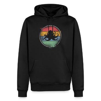 Oktopus Tintenfisch Krake Meerestier - Männer Premium Bio Hoodie - Schwarz - Vorne - Nico (187cm)