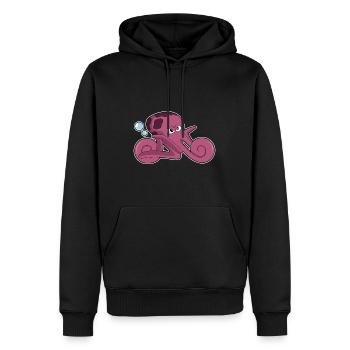 Octopus Motorcycle - Men’s Premium Organic Hoodie - black - Front - Nico (187cm)