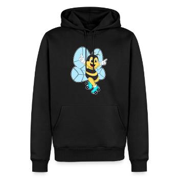 Biene Rollschuhfahren Rollschuhe - Männer Premium Bio Hoodie - Schwarz - Vorne - Nico (187cm)
