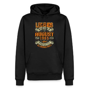 1965 August Geburtstag Legende - Männer Premium Bio Hoodie - Schwarz - Vorne - Nico (187cm)