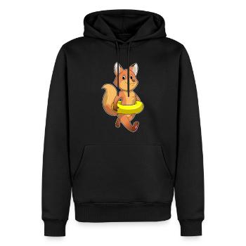 Fuchs Schwimmen Schwimmring Sommer - Männer Premium Bio Hoodie - Schwarz - Vorne - Nico (187cm)