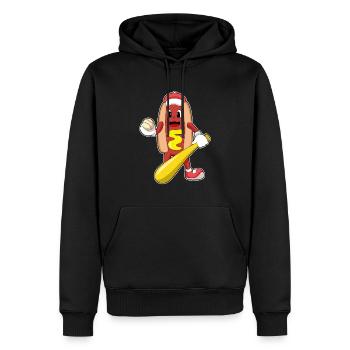Hotdog Baseball Baseball Bat - Men’s Premium Organic Hoodie - black - Front - Nico (187cm)