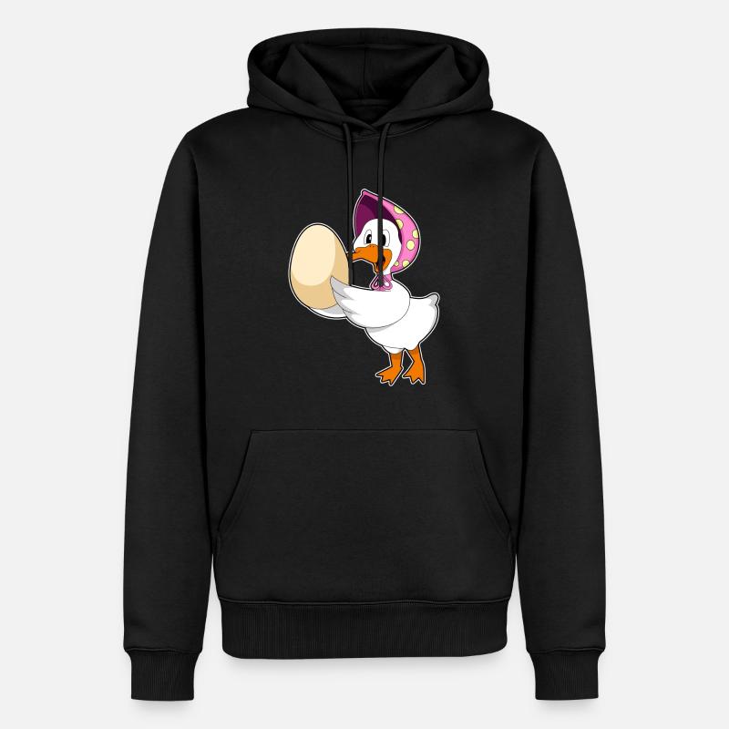 Oeuf de canard - Sweat à capuche Premium bio Homme - noir