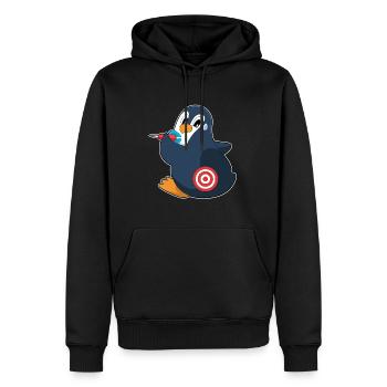 Penguin Dart Dart Dartboard - Men’s Premium Organic Hoodie - black - Front - Nico (187cm)